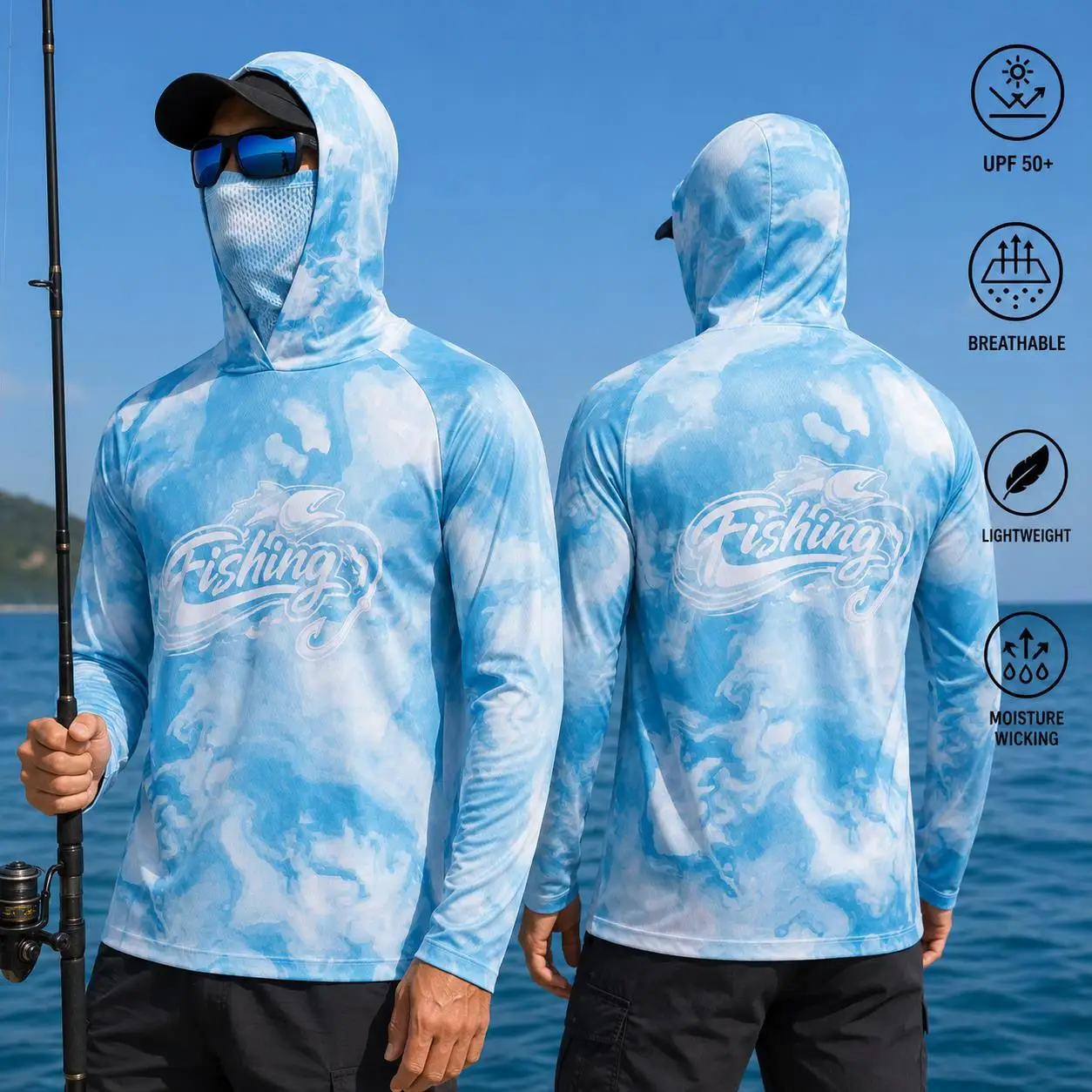 Mens Fishing Hooded Shirt UPF5 - Mens Fashion Summer review and price