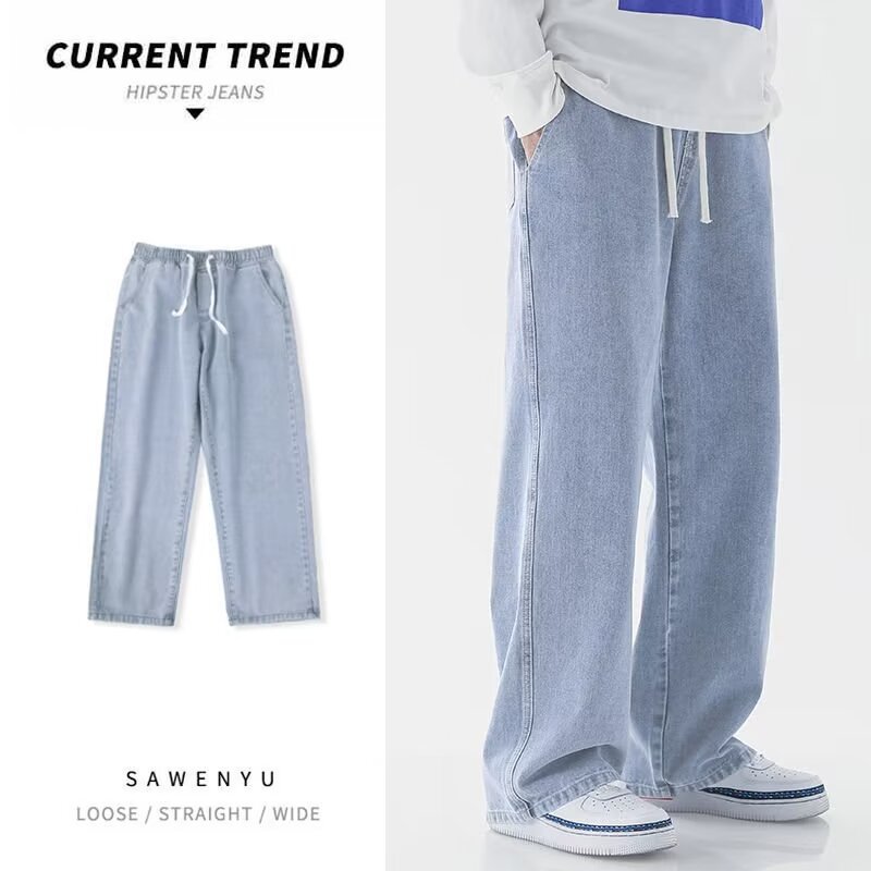 Korean Style Streetwear New Fa - Men'S Fashion Grey Jeans review and price