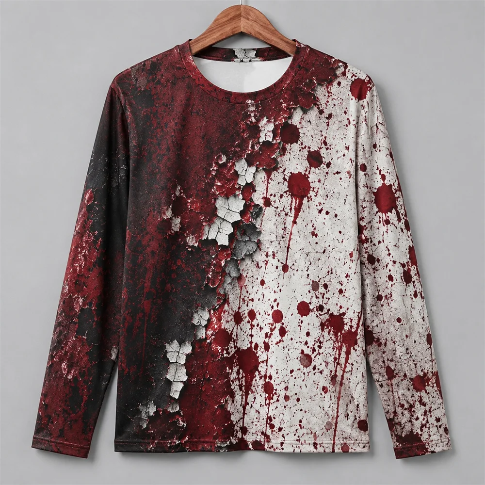 3D Print Horror Red Blood Stai - Men'S Fashion T Shirts review and price