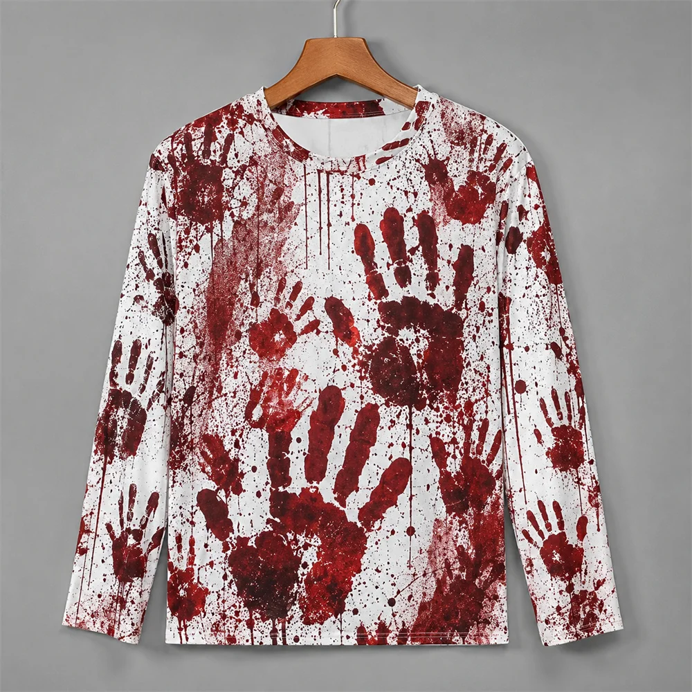 3D Print Horror Red Blood Stai - Men'S Fashion T Shirts review and price