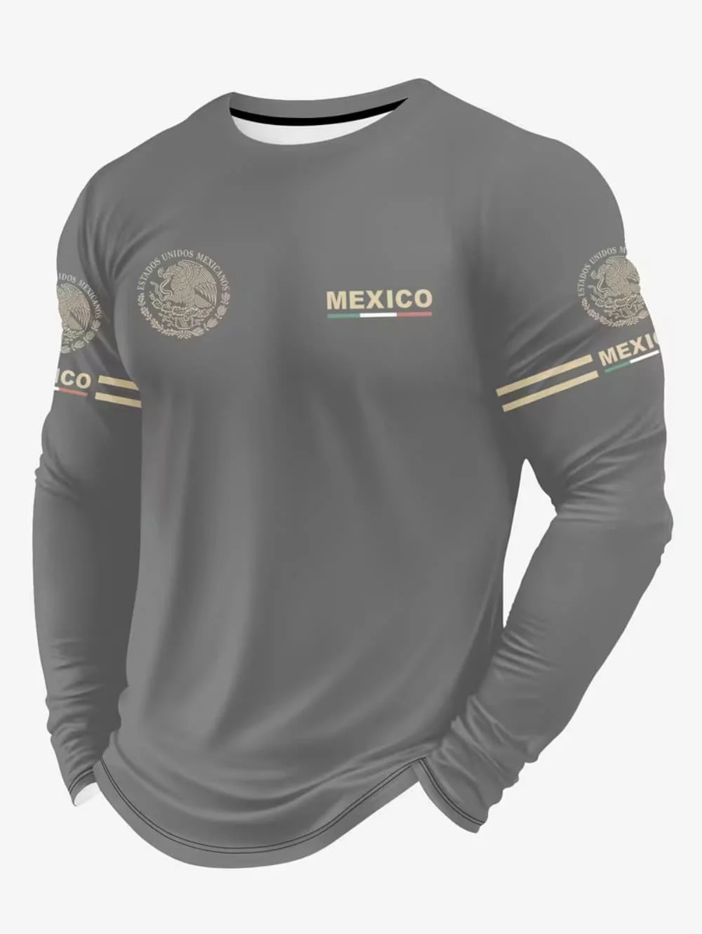 Men's Mexico Eagle Print T‑Shi - Mens Fashion Clothes review and price