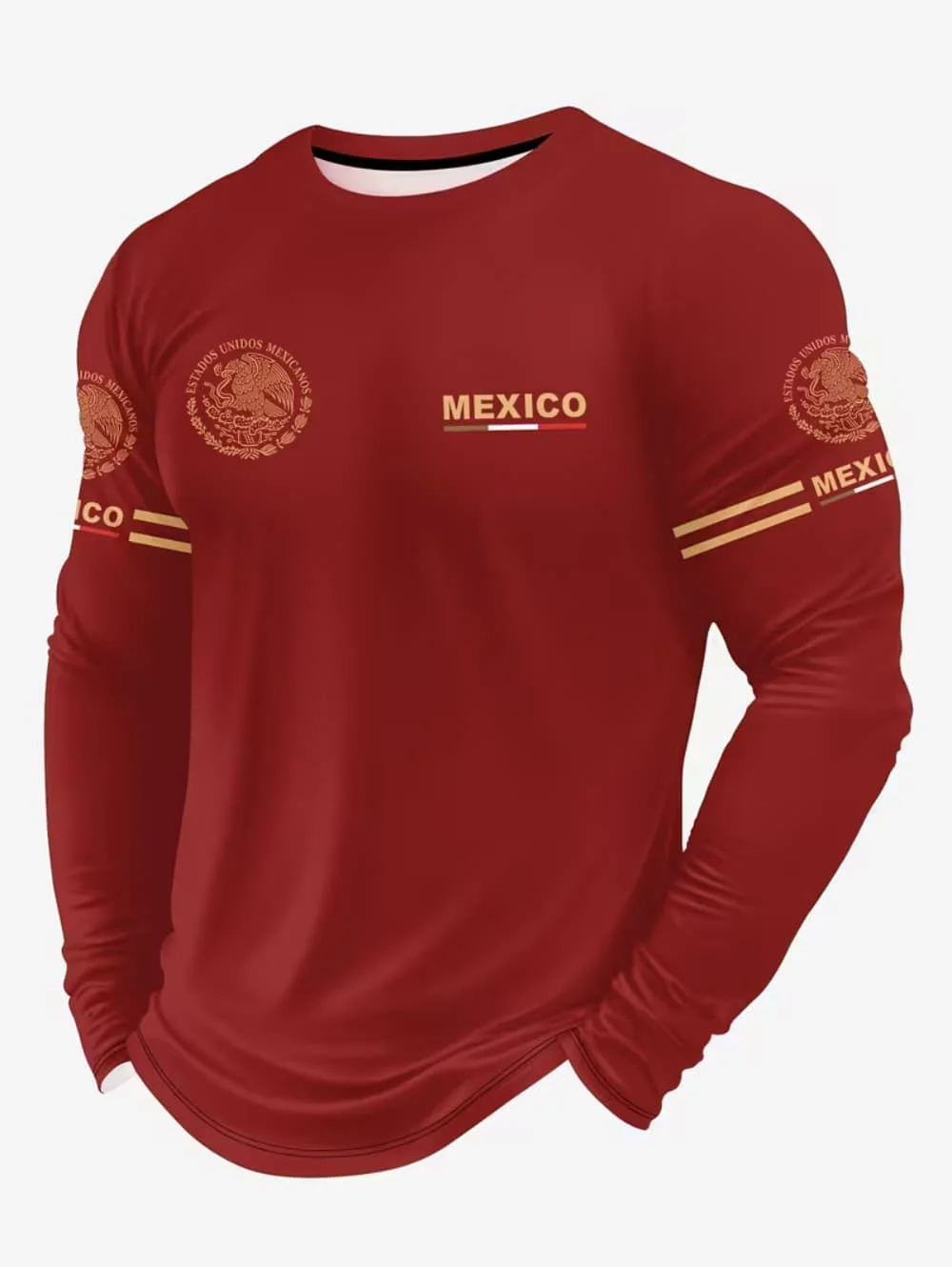 Men's Mexico Eagle Print T‑Shi - Mens Fashion Clothes review and price