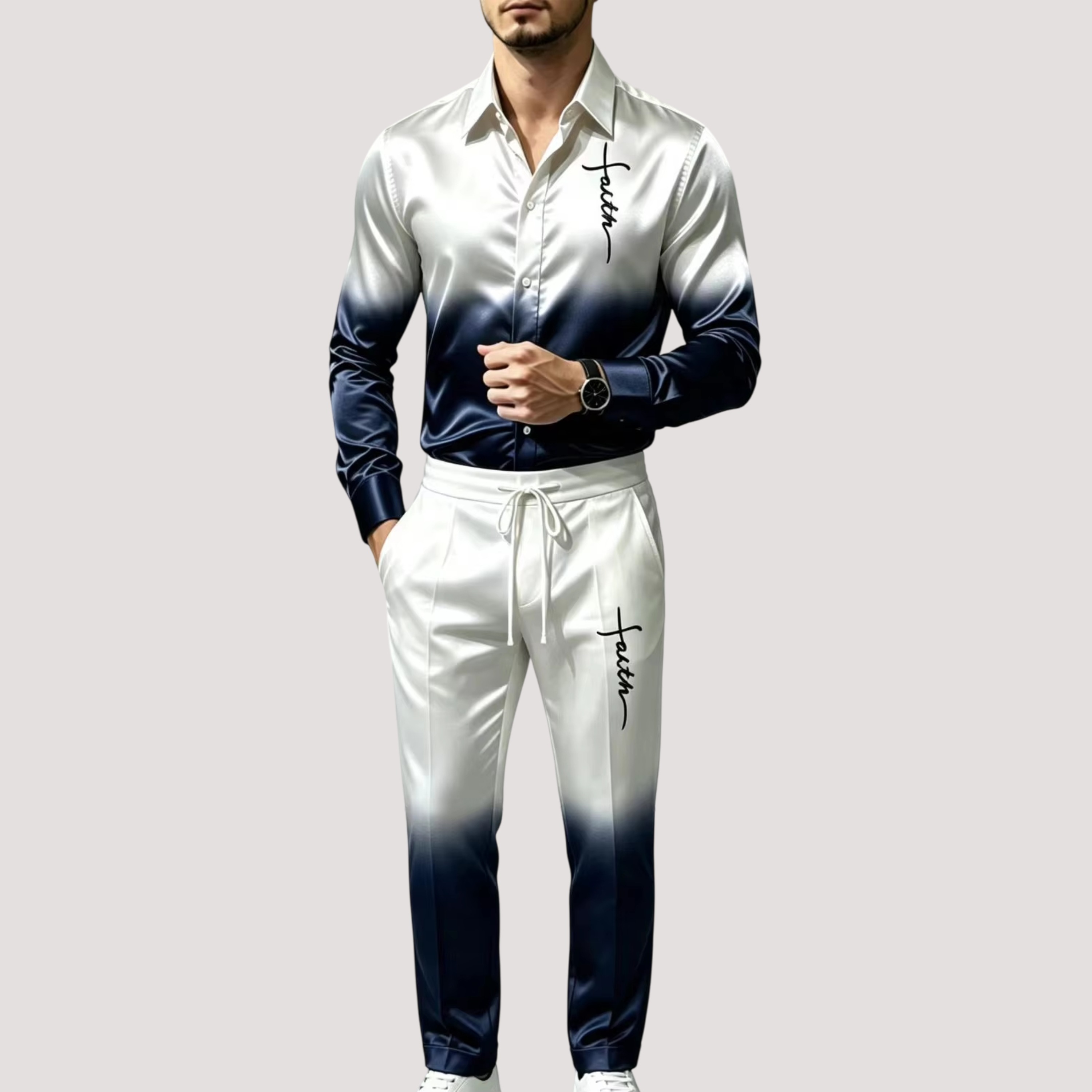 Men's Satin Silk Sports Suit T - Mens Fashion Clothes review and price