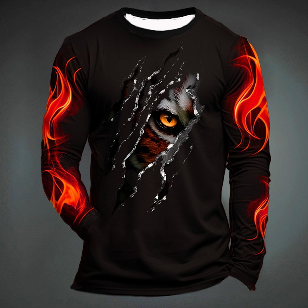 Funny Tiger Print T Shirt For  - Mens Fashion Clothes review and price