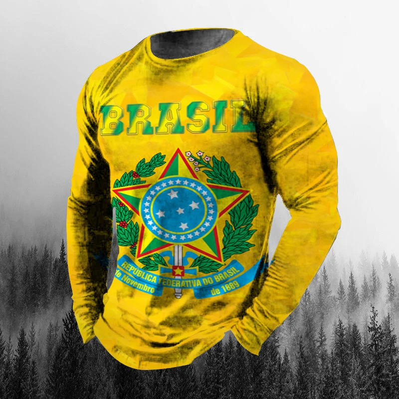 Vintage Brazilian Flag 3D Prin - Mens Fashion Clothes review and price