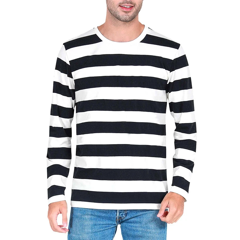 Fashion Contrast Stripe 3D Pri - Men'S Fashion T Shirts review and price
