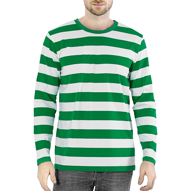 Fashion Contrast Stripe 3D Pri - Men'S Fashion T Shirts review and price