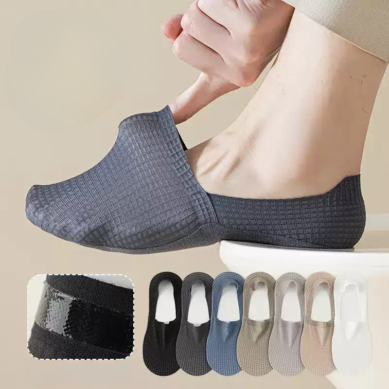 Solid Color Sock Slippers Holl - Socks Ankle Men review and price